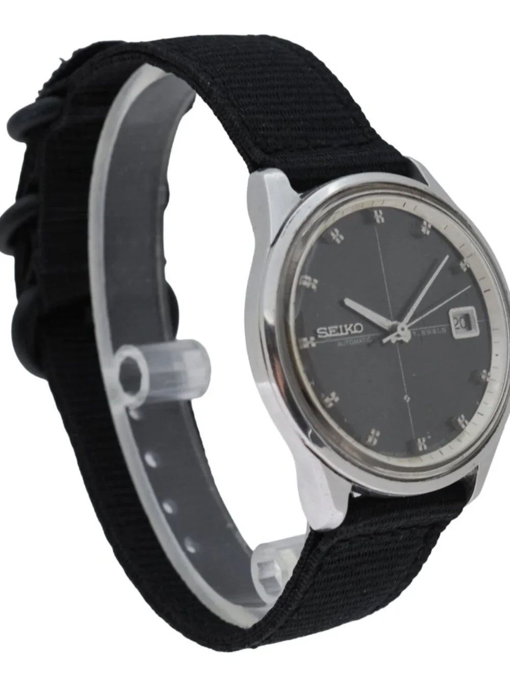 Fully Original 1968 Seiko 37mm Men's Sealion M55 Black Dial Watch Ref: 6105-8090